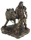 10 1 2  Tyr Binding With Fenrir Viking Norse Mythology God Bronze Finish Statue