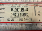 2 Britney Spears Concert Tickets Nicki Minaj 2009   2011 Full Ticket