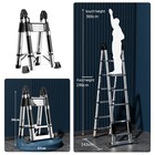 Telescoping Ladder  Stainless Steel Folding Telescopic Ladder Heavy Duty 330 Lbs