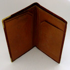 Stylish Large 9 Carat Gold Crocodile Skin Leather Card Case Wallet 1954 Vintage