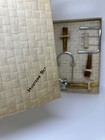 Vintage Butterscotch Bakelite Handle Hostess Set Cheese Bottle Etc New Nos