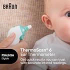 Braun Thermoscan 6 Ear Thermometer With Color-coded Digital Display  -  White