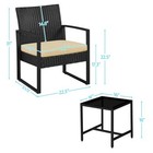 Outdoor 2 Chairs And Table With Cushions For Patio 3 Piece Set Clearance Sale