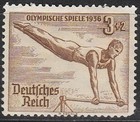 Stamp Germany Mi 609-16 Sc B82-9 1936 Summer Olympic Munich Soccer Stadium Mnh
