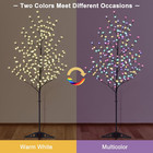 Lighted Cherry Blossom Tree  4ft  5ft And 6ft  Pack Of 3  Warm White To Multicol