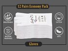 Cotton White Gloves Work Soft Inspection Jewelry Silver Coin 12 Pairs  24 Pcs 
