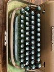 Vintage Remington Typewriter Green Keys And Case