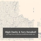 Old Map Of Logan County  Ok 1936 - Vintage Oklahoma Art