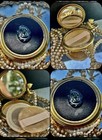 Vtg Lot 3 Estee Lauder Portrait Solid Box Stratton Blue Compact   Victorian Case