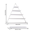 5-tier  metal  triangle Nail  polish  display  rack Kits White Wall-mounted  shelf Set
