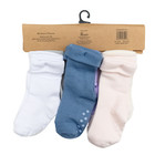 Born Toddler Socks Size 2t-4t Cream  Pink Purple  Blue  Gray  White Cuffed Soft