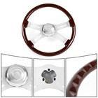 18  Chrome 4 Spoke 1 75  Deep Steering Wheel For Freightliner Kenworth Peterbilt