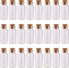 24pcs 10ml Glass Bottles Mini Vials With Cork Stoppers For Diy Decor