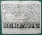 1687 Antique Map  The Travels And Voyages Of The Apostles By Blome