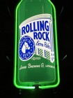 Neon Rolling Rock Bar Sign Extra Pale  Framed 40 5    H X 13 3 8    W 10    Cord Euc