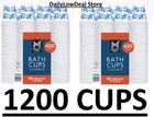 2 Pack - Printed Paper Bath Cold Cup  3 Oz - 600 Ct   Total 1200 Cups
