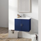 24 floating Wall Mounted Bathroom Vanity With White Porcelain Sink And Softclose
