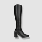 Franco Sarto Women s Black Tribute Faux Leather Knee-high Boots Shoes Size 7w