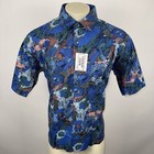 Vtg 80s 90s Cotton Club Shirt Miami Vice Fresh Prince Abstract Aop Nos Mens Xl