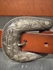 Falcon Head Western Buckle Sterling Silver Ranger Belt 1    Bohlin Style Saguaro