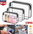Clear Toiletry Bag Tsa Approved Water Resistant Travel Makeup Bags Organizer Us
