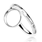 Sterling Silver Ring Blank     10 Mm Round Bezel Cup-base For Diy Resin  Cabochon