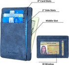 Mens Slim Wallet Minimalist Front Pocket Rfid Blocking Credit Card Holder