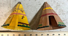 Early Marx Fort Apache Stockade Play Set Hard Plastic Indian Tepees   Boulders  