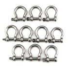 10 Pack 1 5  Mini Shackle D Rings Stainless Steel Small Anchor Rigging Shackle