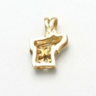 Vintage 14k Chai Diamond Pendant Yellow White Gold Small Judaica