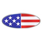 10945 Die-cast Metal 7        X 3       Chrome Oval Shape Emblem For Peterbilt  Usa