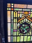   Antique Stained Glass Window Colorful   27 5 X 29 5   Architectural Salvage
