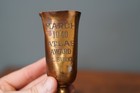 Antique 1940 Atlas Award Brass Copper Trophy Cup Etched Vintage H e  Burkett