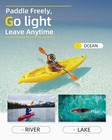 4 Pieces Kayak Paddle 90 5in 230cm Alloy Shaft Floatable Kayak Oar For Kayaki   