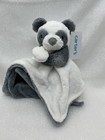 Carters Panda Bear Gray White Security Blanket Soft Plush Baby Lovey Toy 67833