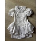 Kate Greenaway Girls 6x White Peplum Bow Vintage 80s 90s Party Communion Dress