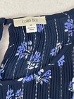 Como Blu Women s Short Sleeve Casual Loose Blouse Floral Blue Size Xl