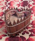 Victorian 19th C Heart Shaped Folk Art Display Case  