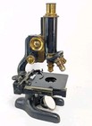 Antique 1915 Bausch   Lomb Cast Iron   Brass Scientific Laboratory Microscope