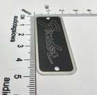 Fender Transitional Logo For Amp Or Case Badge Custom Made Black silver Aluminum