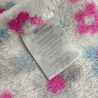 Forever Baby Fleece Flower Blanket White Pink Blue Gray Floral Security Girl