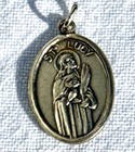 Vintage Catholic Saint Lucy Ex Indumentis  Relic Pendant