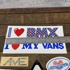 Vintage Bmx Sticker Lot I Love Bmx Vans Ame Old School Decals Set Of 6 Stickers