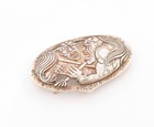 925 Sterling Silver Vintage Belt Buckle Oval God   Devil Fighting Heavy Tr3932