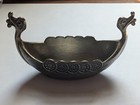 Vintage Norwegian Pewter Viking Longship Dish Handst  pt Tpb Tinn Norway