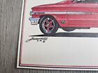 1964 Ford Galaxie Tim Frederick Original Art Muscle Car Hot Rod Art Drawing 