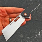 Vortek Gallant Black Micarta Cleaver Blade Ball Bearing Edc Folding Pocket Knife