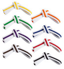 Martial Sports Striped Double Wrap Karate taekwondo judo Belts - Free Shipping