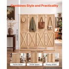 Uimoso 4-panel Wooden Folding Privacy Screen With Pegboard Design  59 8  Divider