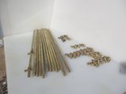 Antique Brass Stair Rods X12   Clips X25 Victorian Vintage 30 5 l